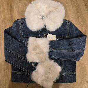 Gap x Sandy Liang Vegan Fur Denim Jacket